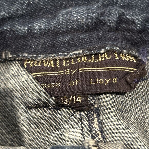 Private Collection House Of Lloyd Jean Skirt Womens 13/14 Denim Button Pockets - Picture 2 of 8